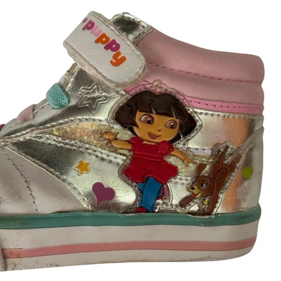 Vintage Retro 2000s Y2K Dora The Explorer  Puppy Toddler Girl Shoes Size 7.5 - Picture 11 of 11